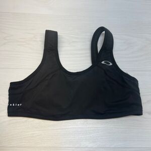 Oakley Black Size Large Sports Bra Padded Racerback Adjustable Hook